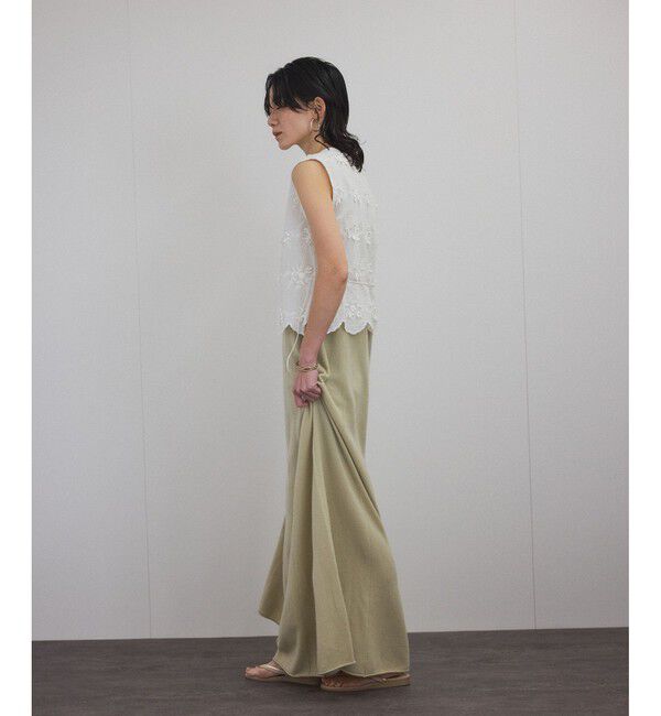 SALON adam et rope'「【WEB限定】３Dフラワーレースブラウス/ジレ［セットアップ対応］」|シャツ・ブラウス|