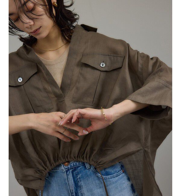 SALON adam et rope'「シアーリネンスキッパードルマンシャツ」|シャツ・ブラウス|