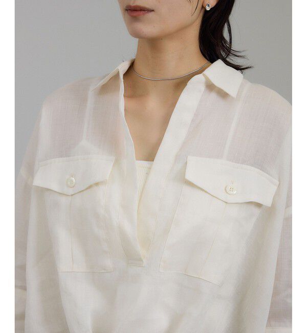 SALON adam et rope'「シアーリネンスキッパードルマンシャツ」|シャツ・ブラウス|