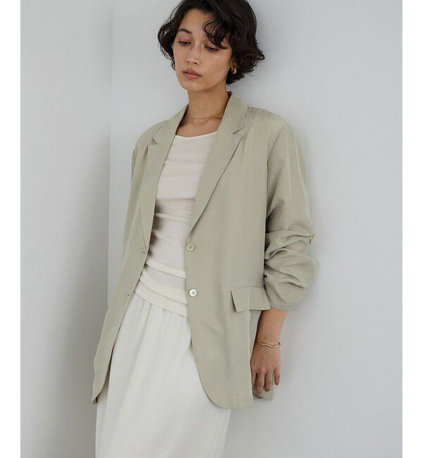 SALON adam et rope'「[26SS]GENTLE SILK ジャケット / セットアップ対応・洗える」|テーラードジャケット|