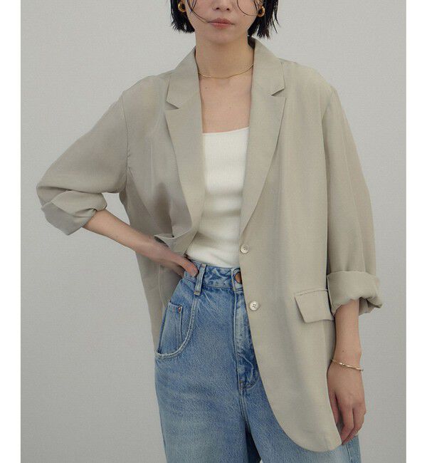 SALON adam et rope'「[26SS]GENTLE SILK ジャケット / セットアップ対応・洗える」|テーラードジャケット|