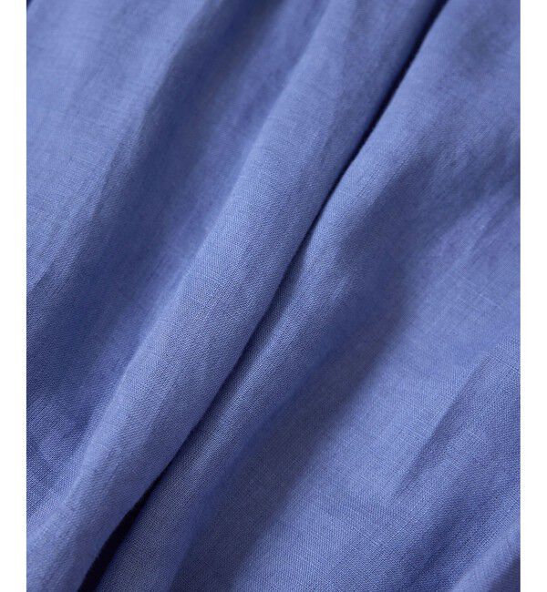 SALON adam et rope'「【WEB限定】ヨーロピアンリネンドロストギャザーブラウス」|シャツ・ブラウス|