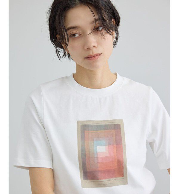 SALON adam et rope'「【PAUL KLEE by SALON】プリントコンパクトT」|Tシャツ・カットソー|ホワイト系(12)