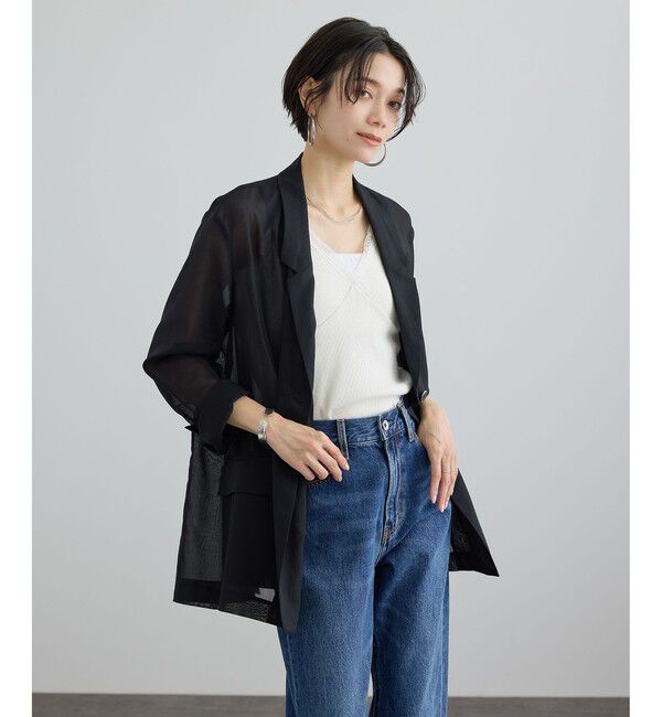 SALON adam et rope'「コットンボイルシアージャケット」|テーラードジャケット|