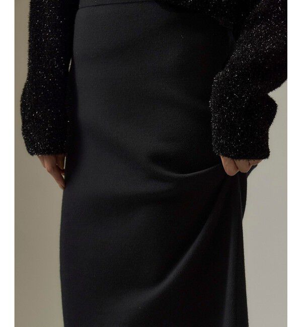 ROPE「【J'aDoRe・店舗限定】ハイゲージウールスムースIラインニットスカート/セットアップ対応」|スカート|