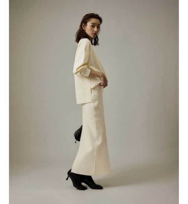 ROPE「【J'aDoRe・店舗限定】ハイゲージウールスムースIラインニットスカート/セットアップ対応」|スカート|