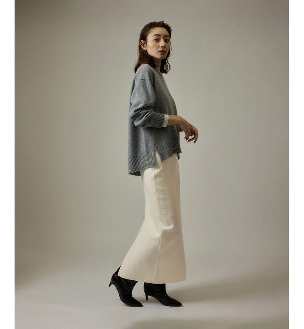 ROPE「【J'aDoRe・店舗限定】ハイゲージウールスムースIラインニットスカート/セットアップ対応」|スカート|