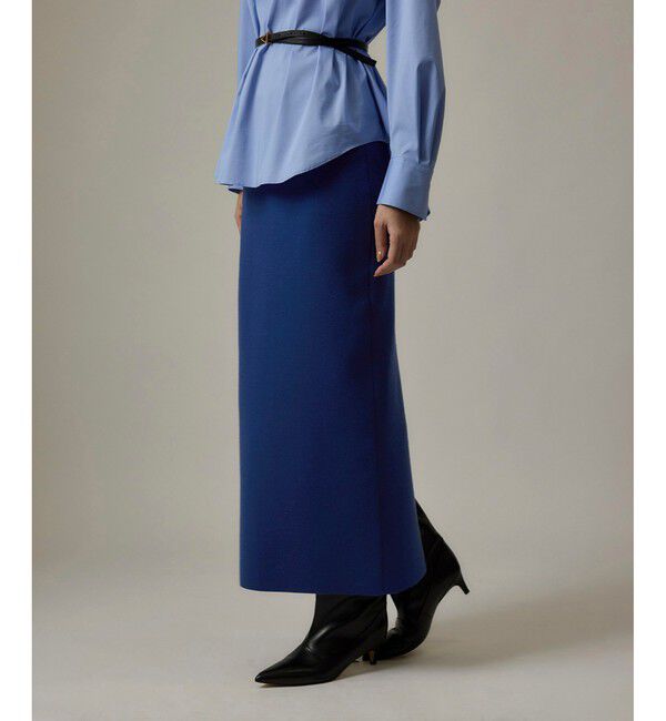 ROPE「【J'aDoRe・店舗限定】ハイゲージウールスムースIラインニットスカート/セットアップ対応」|スカート|ブルーメイン