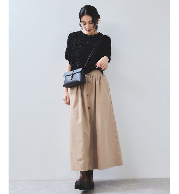 VIS「【WEB限定】リボンヤーンバルーン袖サマーニット」|ニット・セーター|