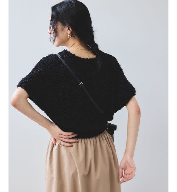 VIS「【WEB限定】リボンヤーンバルーン袖サマーニット」|ニット・セーター|