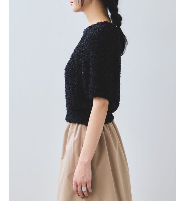 VIS「【WEB限定】リボンヤーンバルーン袖サマーニット」|ニット・セーター|