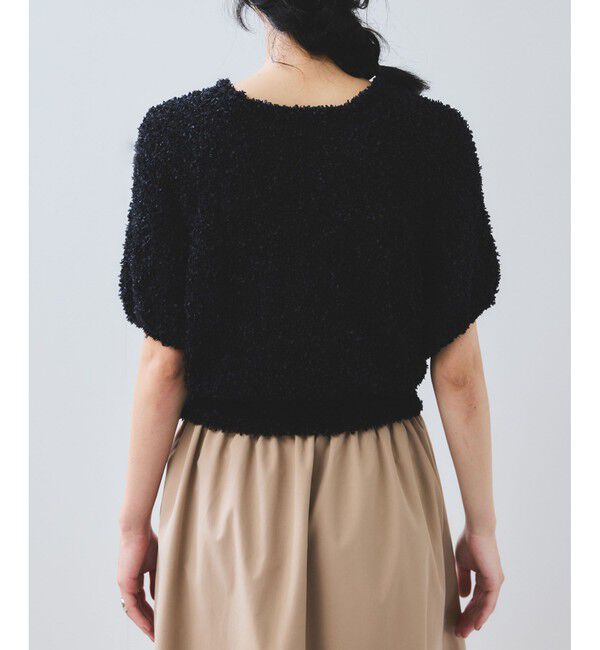 VIS「【WEB限定】リボンヤーンバルーン袖サマーニット」|ニット・セーター|