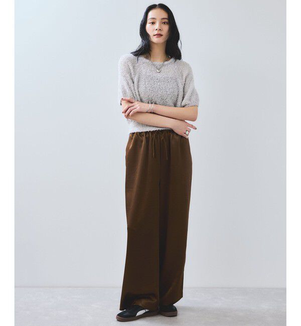 VIS「【WEB限定】リボンヤーンバルーン袖サマーニット」|ニット・セーター|