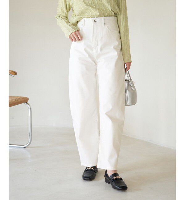 Rope&rsquo;Picnic「【ウエスト革命デニム】ウエストシェイプカービーホワイトデニム」|デニム|