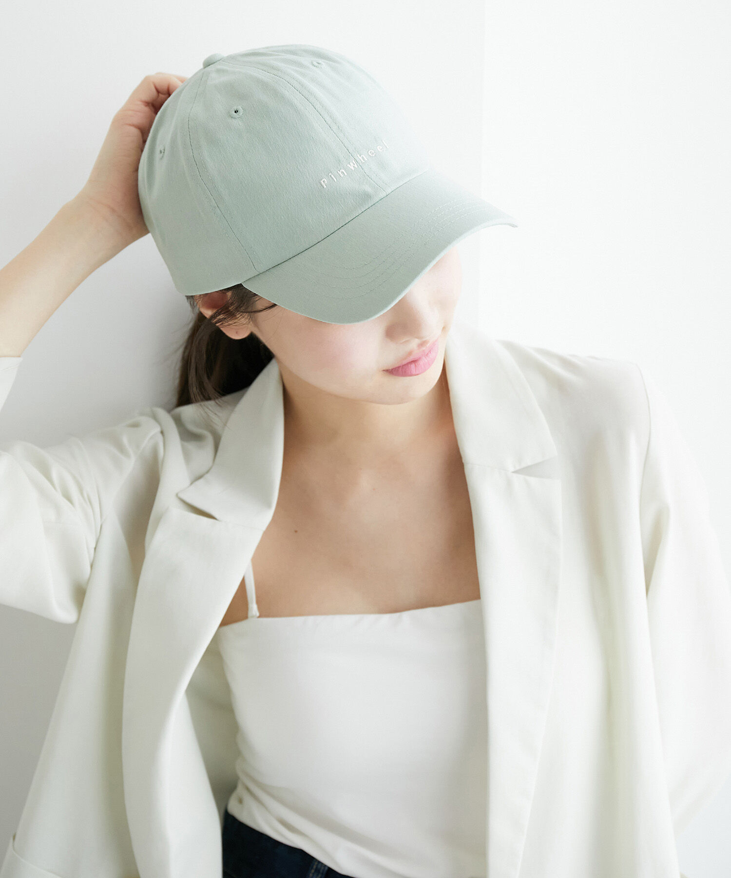 ROPE PICNIC PASSAGE「カラーロゴキャップ/リンクコーデ」|キャップ・キャスケット|ライトグリーン(33)