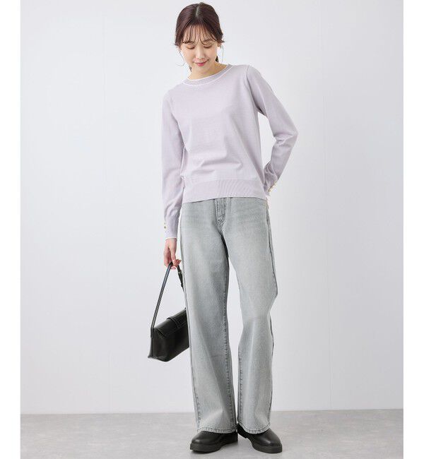 Rope&rsquo;Picnic「【emur/エミュール】ワイドストレートデニムパンツ」|デニム|