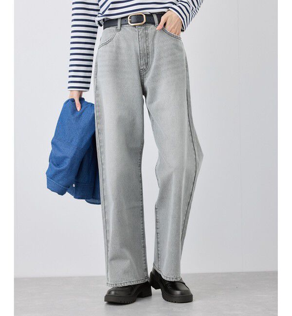 Rope&rsquo;Picnic「【emur/エミュール】ワイドストレートデニムパンツ」|デニム|