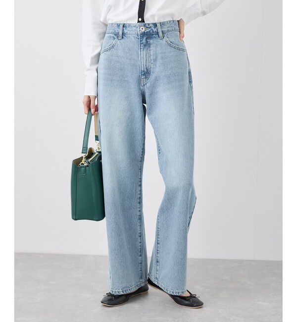 Rope&rsquo;Picnic「【emur/エミュール】ワイドストレートデニムパンツ」|デニム|