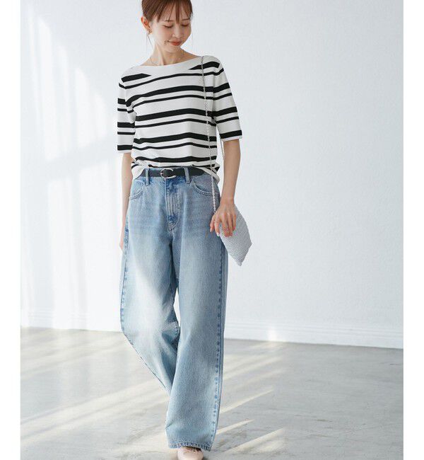 Rope&rsquo;Picnic「【emur/エミュール】ワイドストレートデニムパンツ」|デニム|