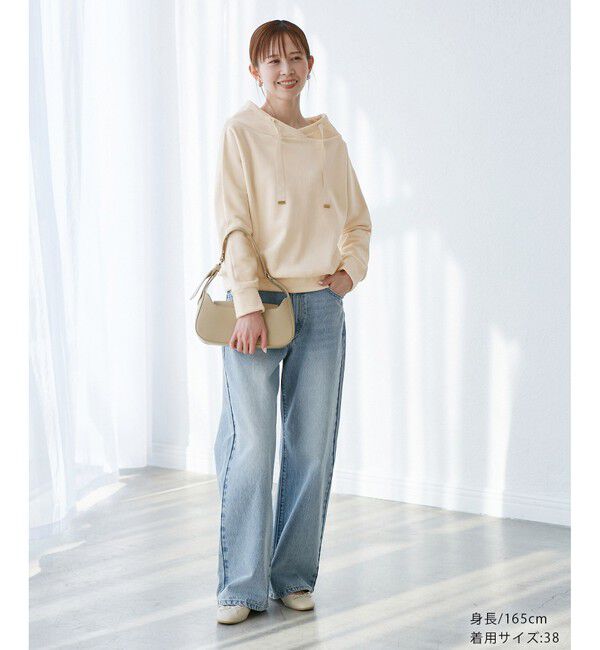 Rope&rsquo;Picnic「【emur/エミュール】ワイドストレートデニムパンツ」|デニム|