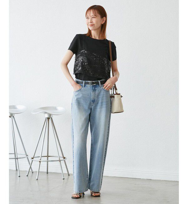 Rope&rsquo;Picnic「スパンコールビスチェ付きカットトップス」|Tシャツ・カットソー|