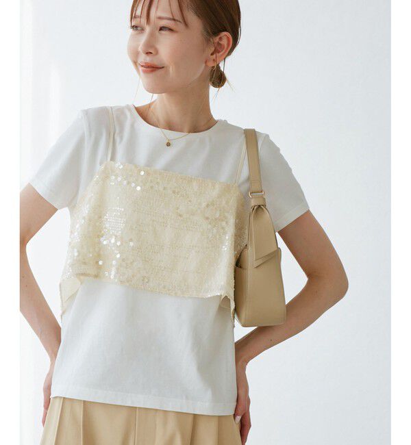 Rope&rsquo;Picnic「スパンコールビスチェ付きカットトップス」|Tシャツ・カットソー|シロサブ