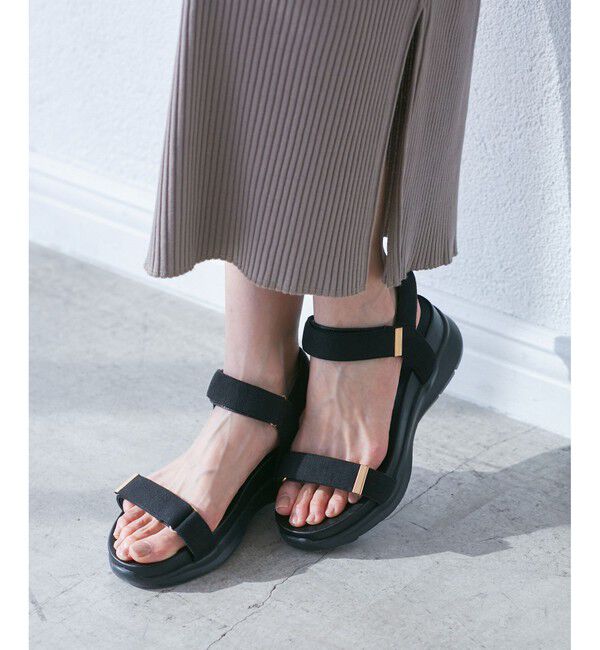 ROPE PICNIC PASSAGE「ワニカンベルクロスニーカーサンダル」|サンダル|ブラック(01)