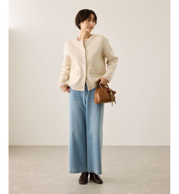 Rope&rsquo;Picnic「ダブルフェイス襟取り外し起毛カーディガン」|カーディガン|