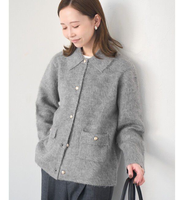 Rope&rsquo;Picnic「ダブルフェイス襟取り外し起毛カーディガン」|カーディガン|