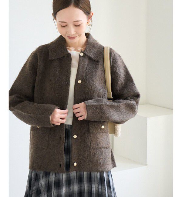 Rope&rsquo;Picnic「ダブルフェイス襟取り外し起毛カーディガン」|カーディガン|