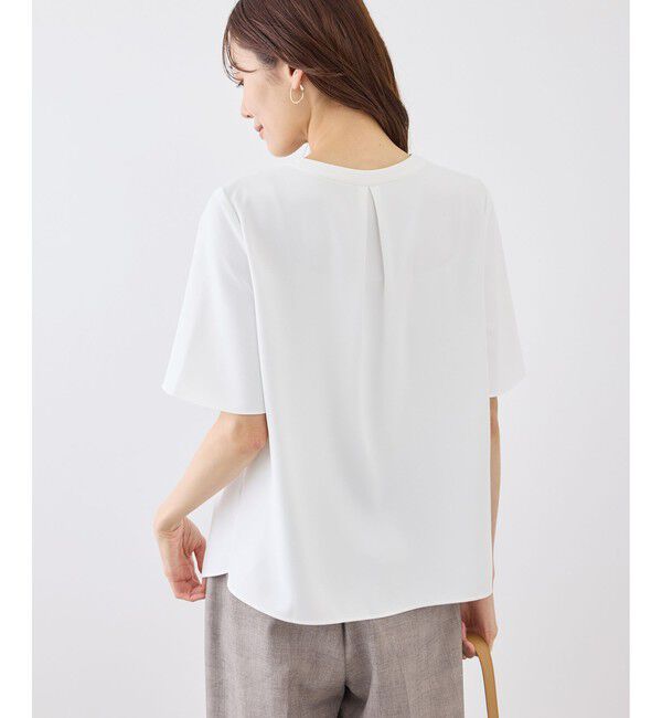 Rope&rsquo;Picnic「ボウタイブラウスハーフスリーブ」|シャツ・ブラウス|