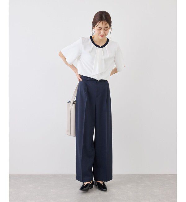 Rope&rsquo;Picnic「ボウタイブラウスハーフスリーブ」|シャツ・ブラウス|