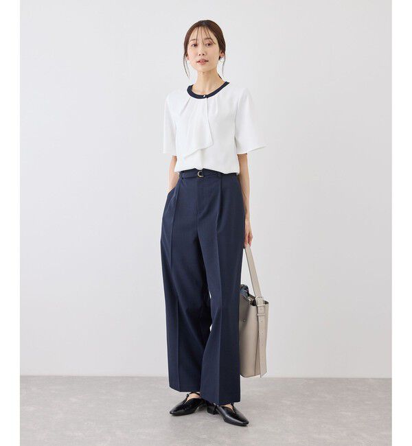 Rope&rsquo;Picnic「ボウタイブラウスハーフスリーブ」|シャツ・ブラウス|