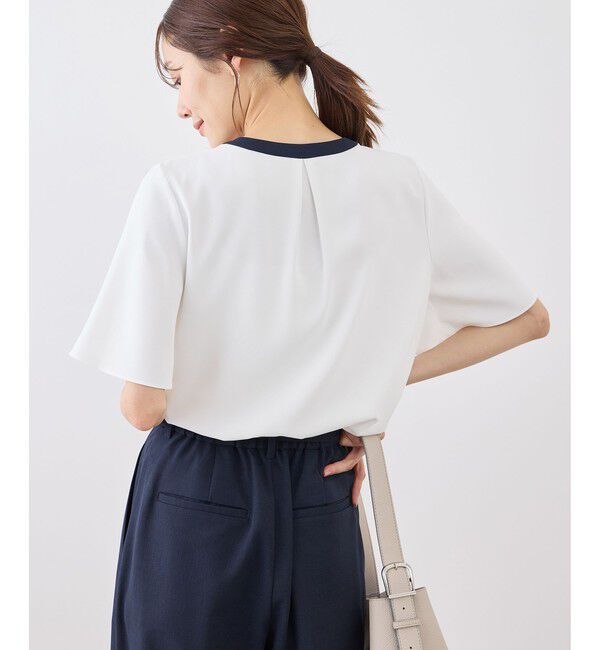 Rope&rsquo;Picnic「ボウタイブラウスハーフスリーブ」|シャツ・ブラウス|