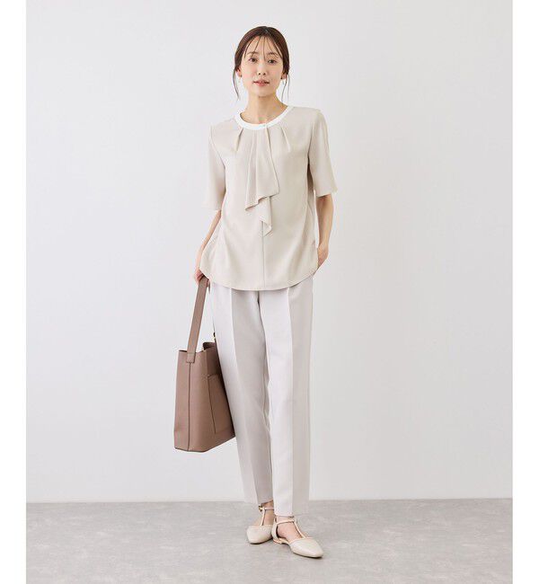 Rope&rsquo;Picnic「ボウタイブラウスハーフスリーブ」|シャツ・ブラウス|