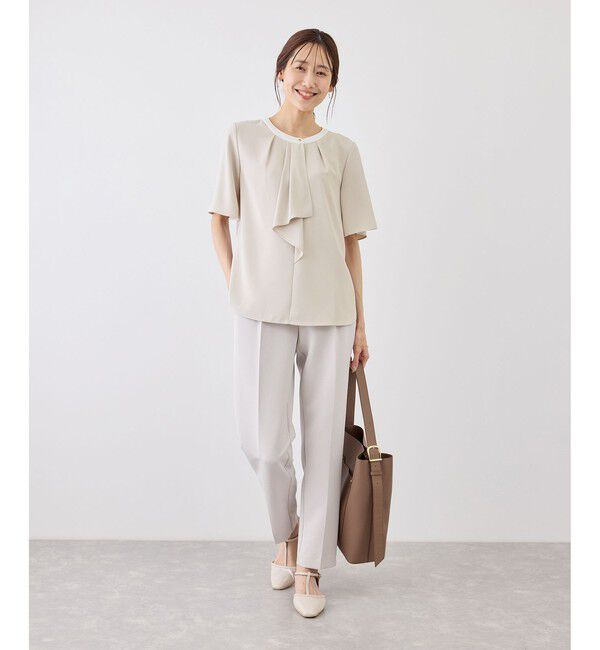 Rope&rsquo;Picnic「ボウタイブラウスハーフスリーブ」|シャツ・ブラウス|