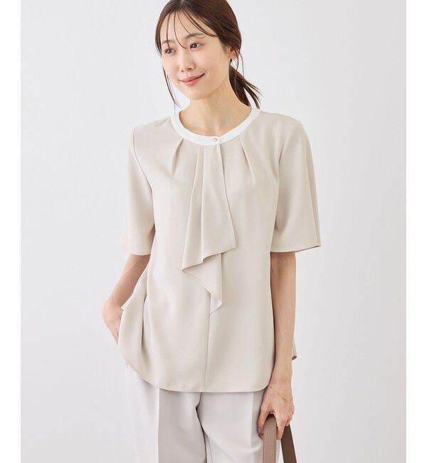 Rope&rsquo;Picnic「ボウタイブラウスハーフスリーブ」|シャツ・ブラウス|