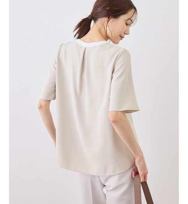 Rope&rsquo;Picnic「ボウタイブラウスハーフスリーブ」|シャツ・ブラウス|