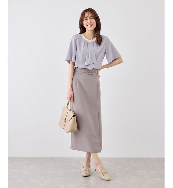 Rope&rsquo;Picnic「ボウタイブラウスハーフスリーブ」|シャツ・ブラウス|