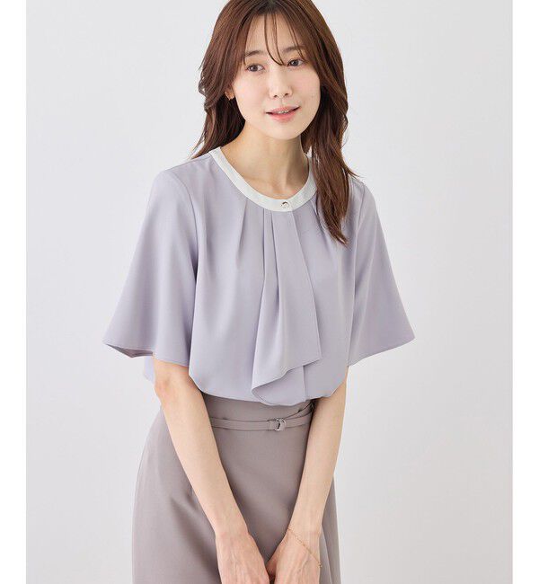 Rope&rsquo;Picnic「ボウタイブラウスハーフスリーブ」|シャツ・ブラウス|