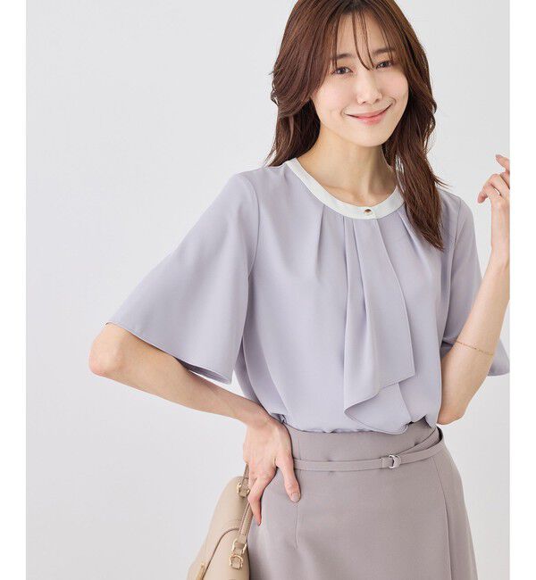 Rope&rsquo;Picnic「ボウタイブラウスハーフスリーブ」|シャツ・ブラウス|