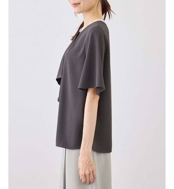 Rope&rsquo;Picnic「ボウタイブラウスハーフスリーブ」|シャツ・ブラウス|