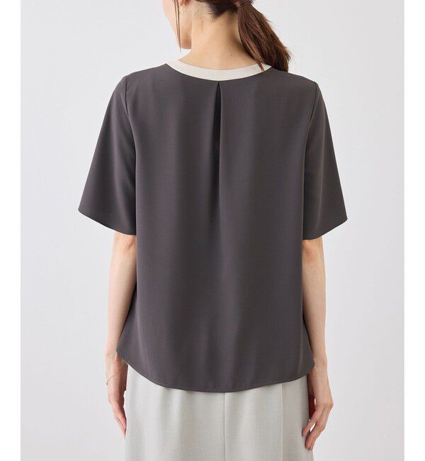 Rope&rsquo;Picnic「ボウタイブラウスハーフスリーブ」|シャツ・ブラウス|