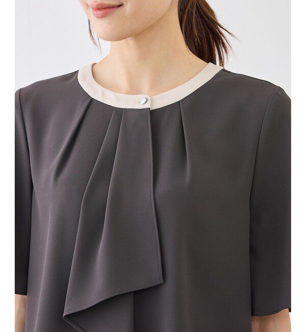 Rope&rsquo;Picnic「ボウタイブラウスハーフスリーブ」|シャツ・ブラウス|