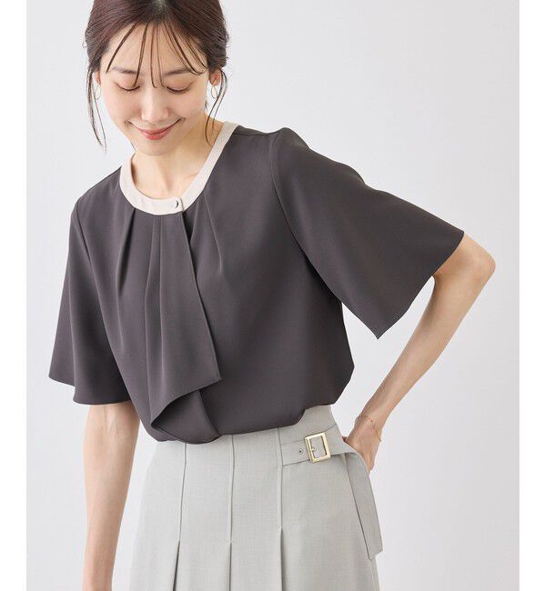 Rope&rsquo;Picnic「ボウタイブラウスハーフスリーブ」|シャツ・ブラウス|