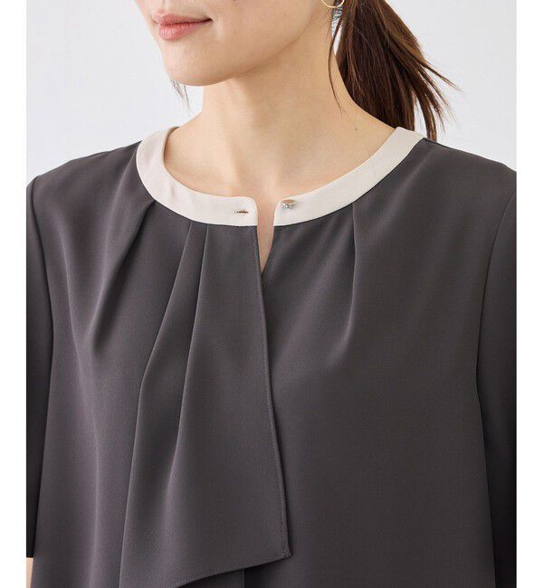 Rope&rsquo;Picnic「ボウタイブラウスハーフスリーブ」|シャツ・ブラウス|