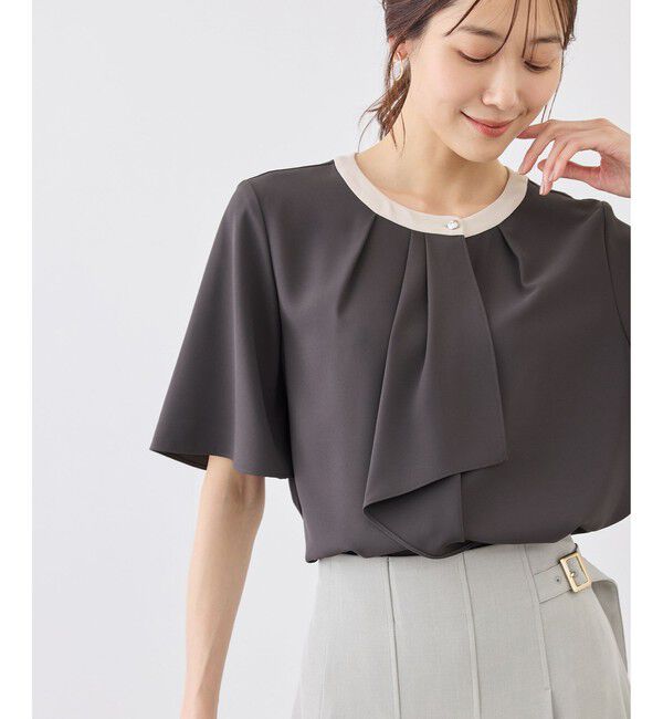 Rope&rsquo;Picnic「ボウタイブラウスハーフスリーブ」|シャツ・ブラウス|