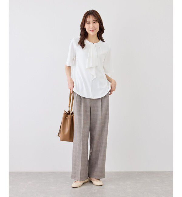 Rope&rsquo;Picnic「ボウタイブラウスハーフスリーブ」|シャツ・ブラウス|