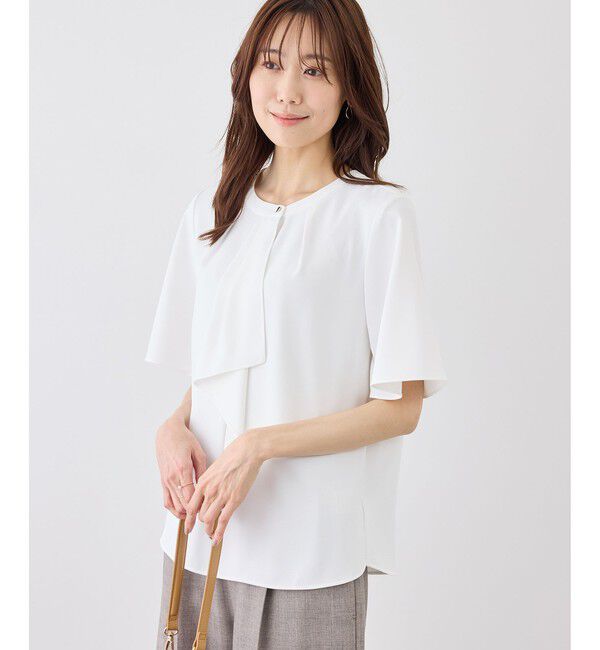 Rope&rsquo;Picnic「ボウタイブラウスハーフスリーブ」|シャツ・ブラウス|
