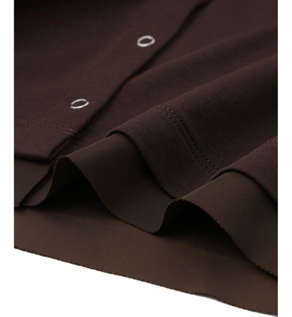 ADAM ET ROPE'「【WEB限定】・【サステナブル】カットオフコンビTシャツカーディガン」|カーディガン|